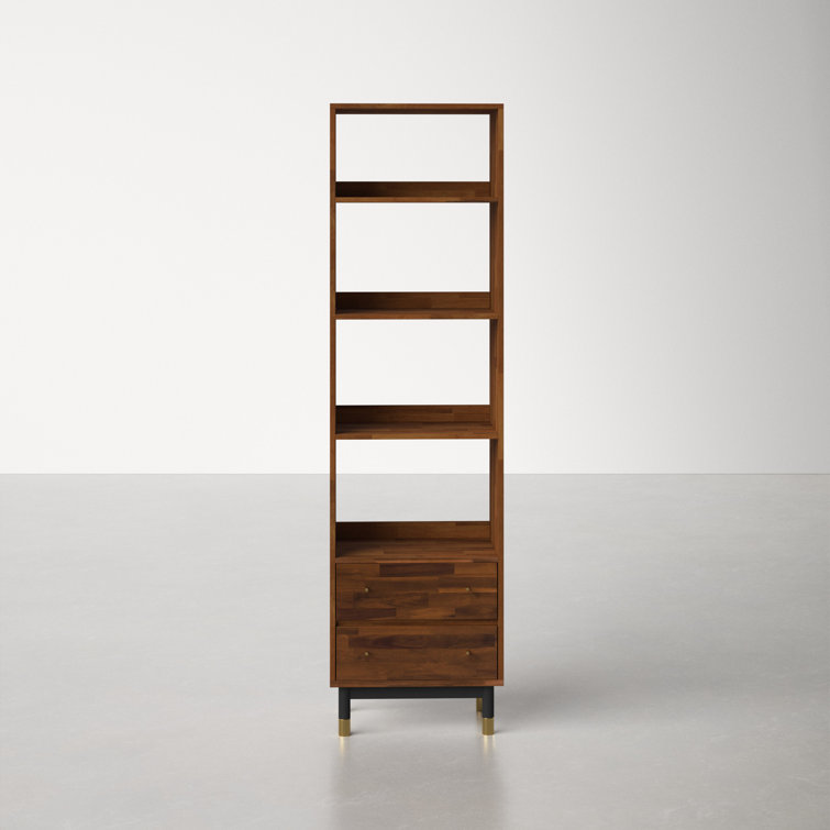 Mid century deals narrow bookcase